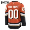 Lasten NHL Anaheim Ducks Pelipaita Custom Fanatics Premium Koti 2024-25 Oranssi